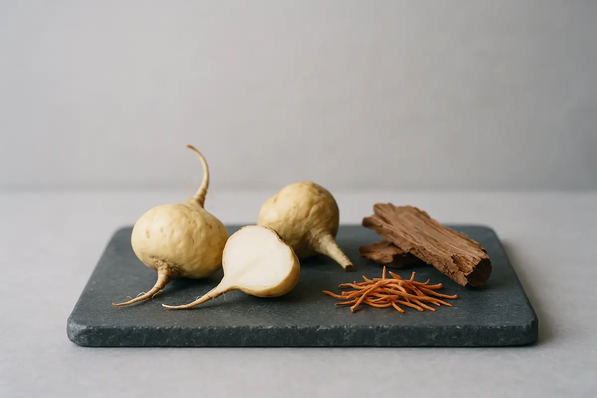 Koreň macy peruánskej, kôra muira puama a huba cordyceps, látky na libido a výdrž v Uro Active
